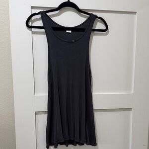 Elegant Charcoal Sleeveless Tank Top